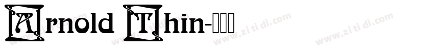 Arnold Thin字体转换